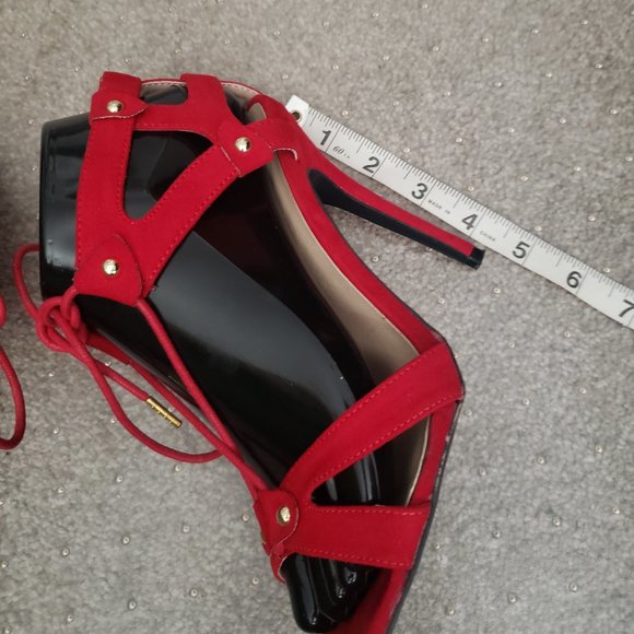 Qupid Heels Red and Black and Gold Nine West Bundle - Picture 5 of 15